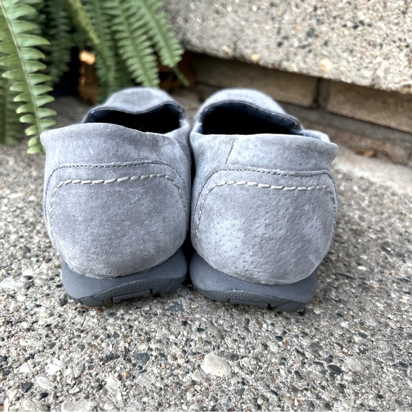 SKECHERS Grey Suede Bikers Expressway Slip Ons Womens Sz 10 Loafer Moccasin - Picture 8 of 14